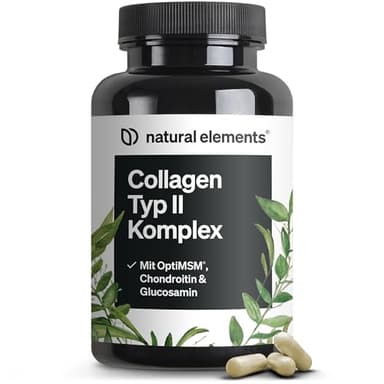 natural elements Kollagen Typ 2 Komplex – für Knochen, Gelenke & Knorpel – UC-II natürliches Collagen & OptiMSM – in Deutschland entwickelt & laborgeprüft