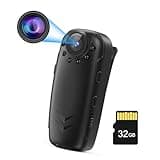 TDW Kleine Kamera ohne WLAN, HD 1080P Mini Überwachungskamera mit 32G Speicherkarte Aufzeichnung Kleine Kamera mit Bewegungserkennung Nachtsicht Body Cam für Innen Aussen Überwachung