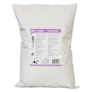 Adozan Eiweiß 100 | 99% Whey Isolate/Rind Protein Pulver auf 100g | Neutral, Ohne Zucker & Fett | Leicht Löslich, Geschmacksneutral Eiweißpulver für Diät, Bariatrische Ernährung & Regeneration | 1kg