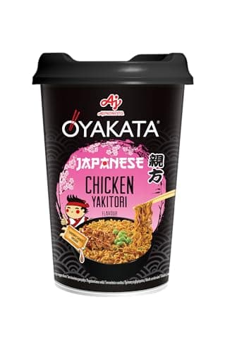 OYAKATA Instant-Nudelbecher Chicken Yakitori 93 g I Gegrilltes Huhn in Sojasauce mit Chili & Gemüse I Fertigmahlzeit in 3 Minuten I Perfekt für unterwegs & Zuhause I Authentische Ramen-Nudeln