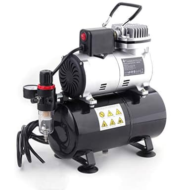 Timbertech Professional Kolbenöl ohne ruhige Airbrush-Kompressor mit Kühllüfter ABPST08 für Hobby, Tätowierung, Nagel usw.