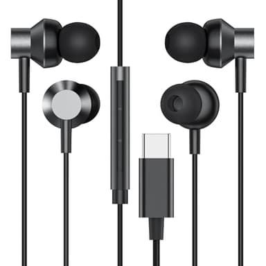 iPhone Kopfhörer mit Kabel, USB C Kopfhöre 2 Pack,HiFi Stereo Earphones with Microphone and Volume Control,Type C In-Ear Headphones for iPhone 16 15 iPad Samsung Galaxy S24 Ultra S23 S22 S21