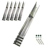 6 x Eck-/Winkelanker-Sets zum Einbetonieren, inkl. Befestigungsmaterial - z.B. für Spielturm & Spielgeräte im Außenbereich, Müllboxen oder Arkaden-Pergolen und Rosenbögen