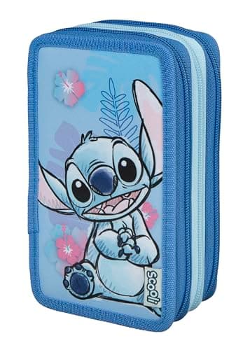 Scooli - Tripledecker Stitch - Gefülltes Schüleretui mit hochwertigen Stiften & Zubehör - Ideal für Schule, Freizeit und unterwegs - ab 6 Jahren