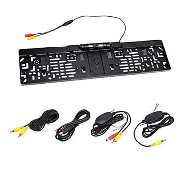 Greensen Rückfahrkamera Nummernschild Mit Kamera, Kennzeichenhalter Wireless HD Backup Kit, Funk 170°Winkel Rückfahrsystem Mit Nachtsicht Funktion