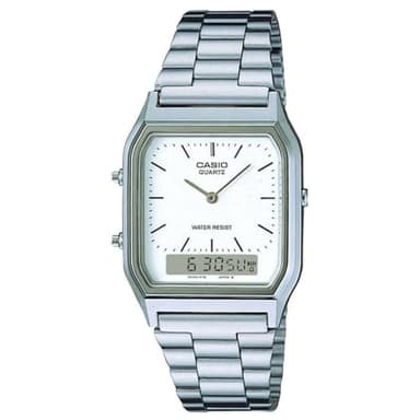 Casio Unisex ErwachseneArmbanduhr Analog-Digital Quarz Edelstahl AQ-230A-7DMQYES