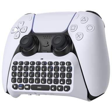 Wireless Controller Tastatur für PS5 Pro Slim, Bluetooth 3.0 Mini Portable Gamepad mit eingebautem Lautsprecher Audio Jack für Playstation 5 Voice Chat Board für Messaging und Gaming Live Chat