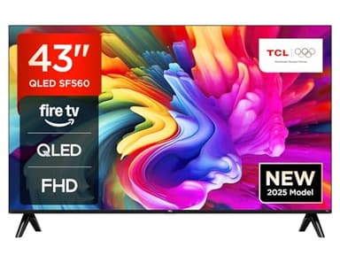 TCL 43SF560 – 43 Zoll, Full HD Smart QLED Direct LED TV mit Fire TV & HDR, Alexa auf Abruf, Metallic Design, Rahmenlos