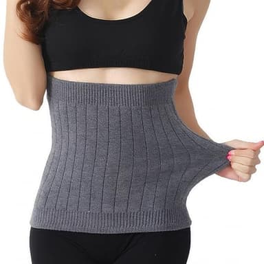 VEGCOO Nierenwärmer Rückenwärmer, Outdoor Sport Leibwärmer Nierenschutz für Damen, Wärmegürtel mit Lendenwirbelstütze zum Schutz von Rücken und Bauch(Grau)