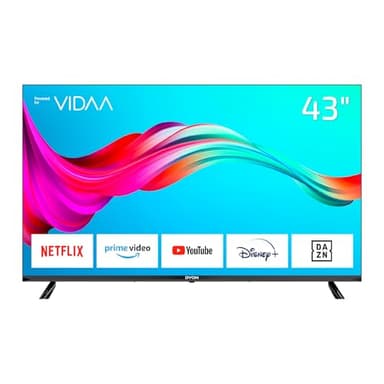 DYON Smart 43 VX - 43 Zoll (108 cm) Full-HD Smart TV mit HD Triple Tuner (DVB-C/-S2/-T2), App Store, Prime Video, Netflix, YouTube, DAZN, Disney+, waipu.TV, Hotelmodus