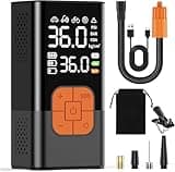 Luftpumpe Elektrische Fahrradpumpe Tragbare Kompressor Klein Luftpumpe 150PSI mit 6000mAh Akku Elektrische Reifenpumpe mit Digitale Anzeige LED Licht 5 Modi für Auto Fahrrad Motorrad