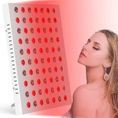 Infrarotlampe Rotlichtlampe, Zrwuldu Rotlicht Panel Combo 660nm & 850nm, 70 LEDs Rotlichtlampen mit Timer und Steht für Für Gesicht und Körper (Lampe erzeugt keine Wärme)