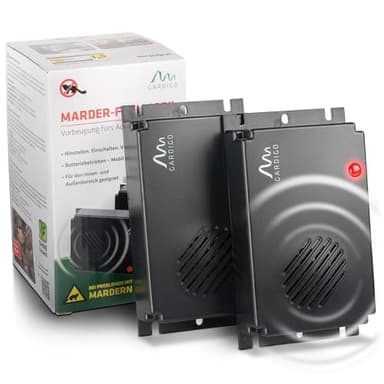Gardigo® Marderschreck Marder-Frei Mobil - 2er Set | Marderschreck Auto | Ultraschall Marderabwehr | Marderschreck Auto Batteriebetrieben | Marderschutz für KFZ, Motorraum, Dachboden, Haus, Garten