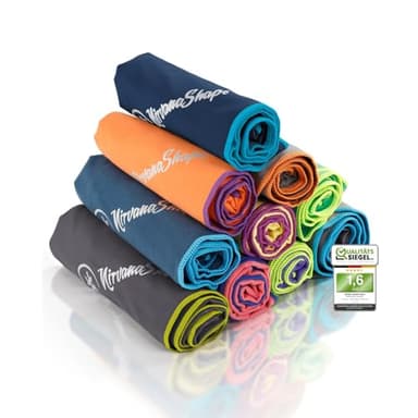 NirvanaShape Mikrofaser Handtuch - Reisehandtuch, Badetuch für Urlauber - kompakte, schnelltrocknende Microfaser Handtücher als Strandtuch, Sporthandtuch - für Reisen, Camping, Sport - 60 x 40 cm