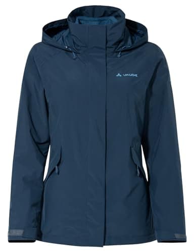 VAUDE Regenjacke - Rosemoor Jacket II, Regenjacke Damen wasserdicht und atmungsaktiv, funktionale 2-Lagen Outdoorjacke, Wassersäule 10.000 mm, Übergangsjacke oder Fahrradjacke