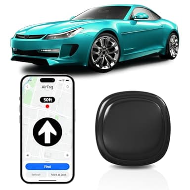 GPS-Tracker für Auto Motorrad Fahrzeuge, Kompatibel mit iOS&Android, Magnet Versteckte Smart Tag Finder Ohne ABO Monatliche Gebühren, Mini Vehicles Tracker mit Echtzeit-Standortbestimmung