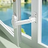 SAFELON 2 Stück Verbessertes Verstellbares Fensterschloss, Kindersicherungsfenster, Babysicherheitsfensterbegrenzer, Kindersicheres Fenstersicherheitsschloss für Kinder und Haustiere (Weiß)