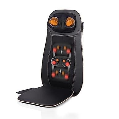 Medisana MCN Shiatsu Massagesitzauflage, Rückenmassage und Nackenmassage, Massagematte mit Wärmefunktion, 3 Intensitäten, Rückenmassagegerät mit Rotlichtfunktion, für zu Hause & das Büro