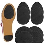 Sibba 4 Paar Rutschfeste Aufkleber für Schuhsohlen Protektoren Selbstklebende Silikon Sohlenprotektoren Schutz Kissen Boden und Ferse von Schuhen Anti Rutsch Griffe Schuhboden Sohle Pads (Schwarz)