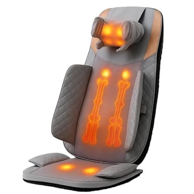 MOCHO® Massagesitz mit Wärmefunktion Massagematte Shiatsu Massage Rückenmassage Nackenmassagegerät elektrisch 3D Massage Heizfunktion Rückenmassagegerät Massageauflage Rücken Massagesitzauflage