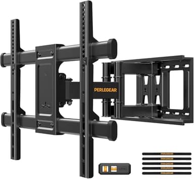 Perlegear TV Wandhalterung Schwenkbar Neigbar für 37-84 Zoll Flach & Curved Fernseher, TV Halterung max.VESA 600x400mm bis zu 60kg