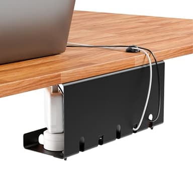 VALU Kabelkanal Schreibtisch zur einfachen Montage - inkl. Kabel Clips & Kabelbinder - Schreibtisch Organizer für Büro und Home Office - Kabelmanagement Schreibtisch