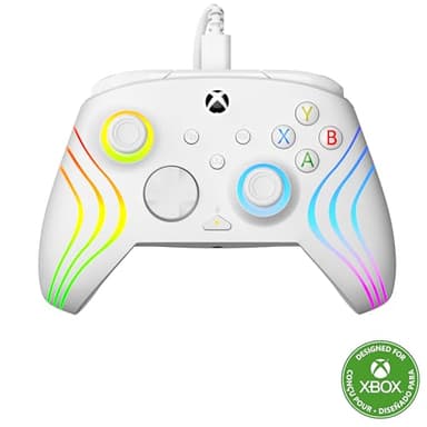 Turtle Beach Afterglow Wave Controller Weiß Wired RGB Gaming Controller – Lizenziert für Xbox Series X oder S, Xbox One und Windows