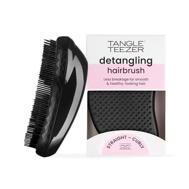 Tangle Teezer Original Entwirrungsbürste – Für Nasses & Trockenes Haar – Haarbürste für Alle Haartypen – Zweistufige Borsten Reduzieren Haarbruch & Entfernen Knoten – Panther Schwarz