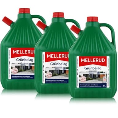 MELLERUD Grünbelag Entferner 3 x 5l zum Entfernen von Algen und Grünbelag
