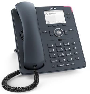 Snom D140 Desk VoIP-Festnetztelefon, Schiefergraues Gehäuse, 2 SIP-IdentitäTen, Energieeffizient (PoE Klasse 1), 2,8' TFT LCD, Graustufenanzeige, 360° Benachrichtigungsanzeige, 6+4 Funktionstasten
