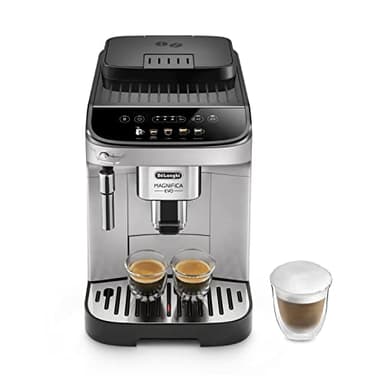 De’Longhi Magnifica Evo - Perfetto Kaffeevollautomat mit klassischem Milchaufschäumer, 4 One-Touch-Getränke, Cappuccino, Espresso Kaffeemaschine, Soft-Touch-Bedienfeld, Silber (ECAM292.33.SB)