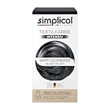 simplicol Textilfarbe intensiv Samt-Schwarz | Einfaches Färben in der Waschmaschine | Flüssige Farbe & Fixierpulver | 1er Pack