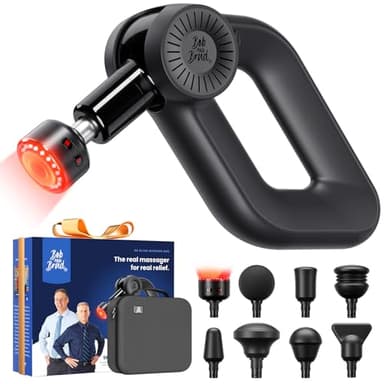 Bob and Brad D6 Ultra Massagepistole mit Infrarot-Heizmassagekopf, 16 mm Amplitude Muskel Massage Gun, Elektrische Handmassagegerät Perkussive Massage für Sportler Muskelentspannung, Geschenke