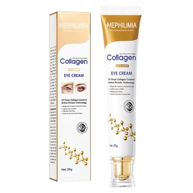 Anti-Aging-Augenpflege mit Zehnfachpower Kollagen, Kollagen Augencreme, Augenringe entfernen, Augencreme gegen Falten und Augenringe, Eye Cream, für strahlende und pralle Haut unter den Augen 20g