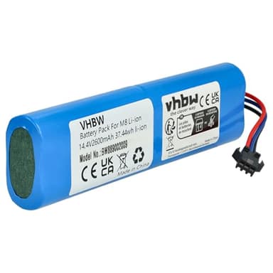 vhbw Akku kompatibel mit Roidmi Eve Plus, Eve Plus SDJ01RM Saugroboter (2600 mAh, 14,4 V, Li-Ion)