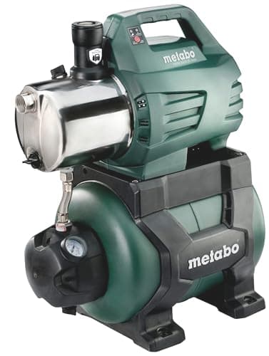Metabo Hauswasserwerk HWW 6000/25 Inox – 600975000 – Nennaufnahmeleistung: 1300 W – Max. Fördermenge: 6000 l/h und max. Förderhöhe: 55 m – 500 x 307 x 600 mm