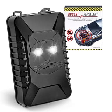 ADOGO Ultraschall Marderabwehr Batteriebetrieben, Marderabwehr Dachboden mit Blitzlicht & Sensor, IP65 Mäuseabwehr Ultraschall Testsieger, Marderschreck Garten für Haus,Garage,Dachboden