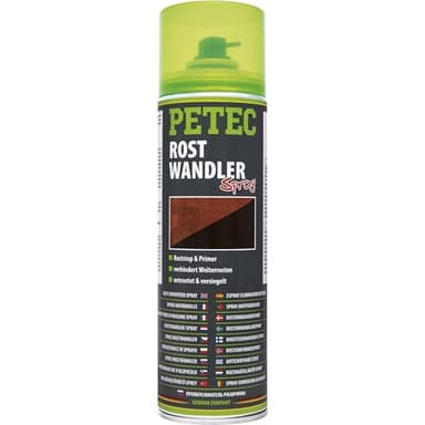 PETEC Rostwandler Rostumwandler Spray Roststopp Auto. 500 ml Rostschutzspray & Primer Rost Umwandler und versiegeln Korrosionsschutzspray 70040