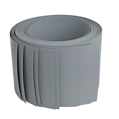 ESTEXO Sichtschutzstreifen Hart PVC Doppelstabmatten Streifen Zaunblende Sichtschutz 19 cm x 25,25 m Balkonsichtschutz Windschutz (Grau RAL 7040)