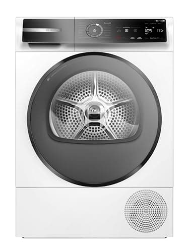 Bosch WQB246D41 Serie 8, Wärmepumpentrockner 9kg, Silent Dry - Extrem leise, Schneller getrocknete Wäsche, Auto Dry, Selbstreinigender Kondensator, Trommelinnenbeleuchtung, Home Connect, Weiß