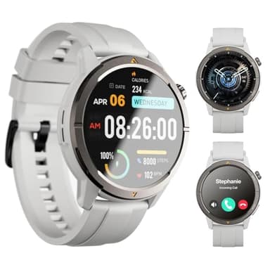AGM Fitness Uhr 2025,1.43" HD AMOLED Sportuhren mit 100+ Sportmodi,Smartwatch mit GPS,Herzfrequenz,Schlafmonitor,5ATM Wasserdicht Outdoor Sportuhr für Android iOS (Grau)