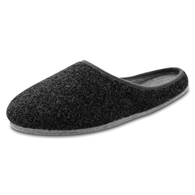 OLShop AG Herren Anthrazit Filz Pantoffeln mit Filzsohle Gr. 44
