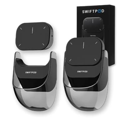 Swiftpod Smart Maus, 3-in-1 Multifunktional mit Touch-Steuerung, Gestensteuerung & Air-Modus – Laser Pointer, Ergonomisch, 30 Tage Akku-Laufzeit, Wireless Präsentationsmaus, Leise, Kabellos (Schwarz)