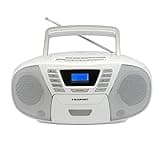 Blaupunkt B 120 WH tragbarer Kinder CD Player mit Bluetooth | Kassettenfach | Hörbuch Funktion | mit USB | kleines CD-Radio | Aux In | PLL UKW Radio | Radio mit CD Spieler | Weiß
