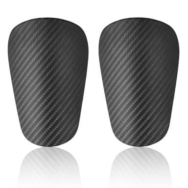 2 STK Kleine Schienbeinschoner Kinder Fussball, Mini Fußball Schienbeinschoner Fußball Herren, Schutzausrüstung für Männer Frauen Kinder Jungen Mädchen Erwachsene Shin Pads (Schwarz-2PCS-12cm*8cm)