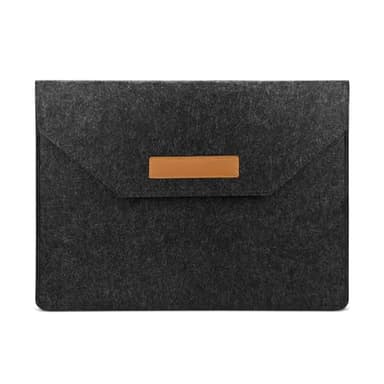 AfitLulu 11/13 Zoll Filz Laptop Hülle Tasche mit Mehreren Fächern, Laptoptasche Schutzhülle MacBook Ultradünn Tablet Tasche Laptop Sleeve Case für Tablets (Schwarz, 13 Zoll)