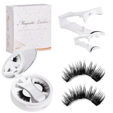 AYVROUP Wiederverwendbare Magnetische Wimpern Set - Natürliche Magnetic Lashes mit Applikator, Kein Kleber nötig - Einfach zu Tragen & Entfernen (Magnet Wimpern)