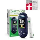 OneTouch Ultra Plus Reflect® Blutzucker-Messgerät (mmol/l) I Stiftung Warentest SEHR GUT (1,5) I Diabetes-Testset (Zucker-Krankheit) I + 10 Teststreifen + 1 Stechhilfe + 10 Lanzetten (inkl. Batterien)
