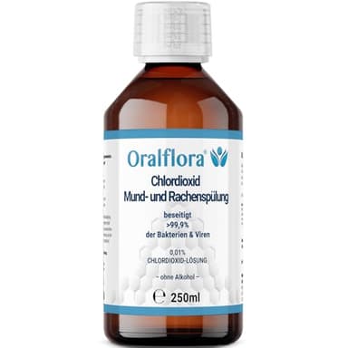 1x Antiseptische Mundspülung für Mund- & Rachenraum – mit Chlordioxid (CDL) – zur Desinfektion der Mundhöhle 250ml