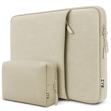 ZYB 13.3 Zoll Laptop Hülle,MacBook Air Tasche für MacBook Air 13 13.6 M4 M3 M2 M1 2025 2024-2012,MacBook Pro 14/13 M4 M3 M2 M1 2025 2024-2012,Surface Laptop Huawei etc 13" Schutzhülle Sleeve-Beige